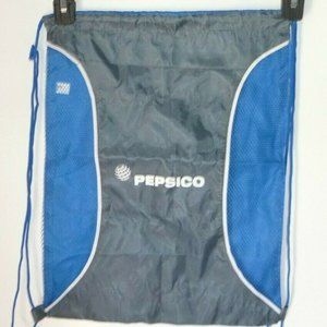 Pepsico draw string bag,Blue,Gray,Mesh,Women
